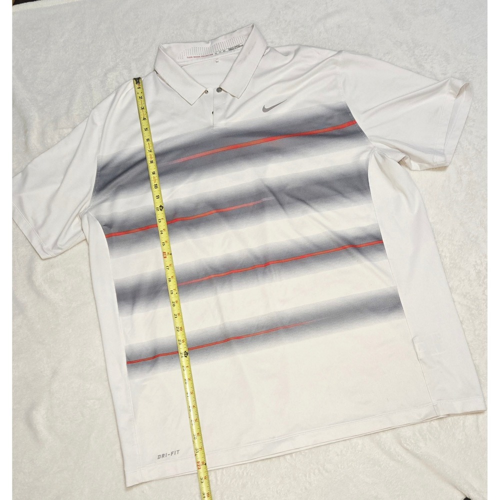 Nike Tiger Woods Collection XXL‎ Dri Fit Golf Polo Shirt Striped